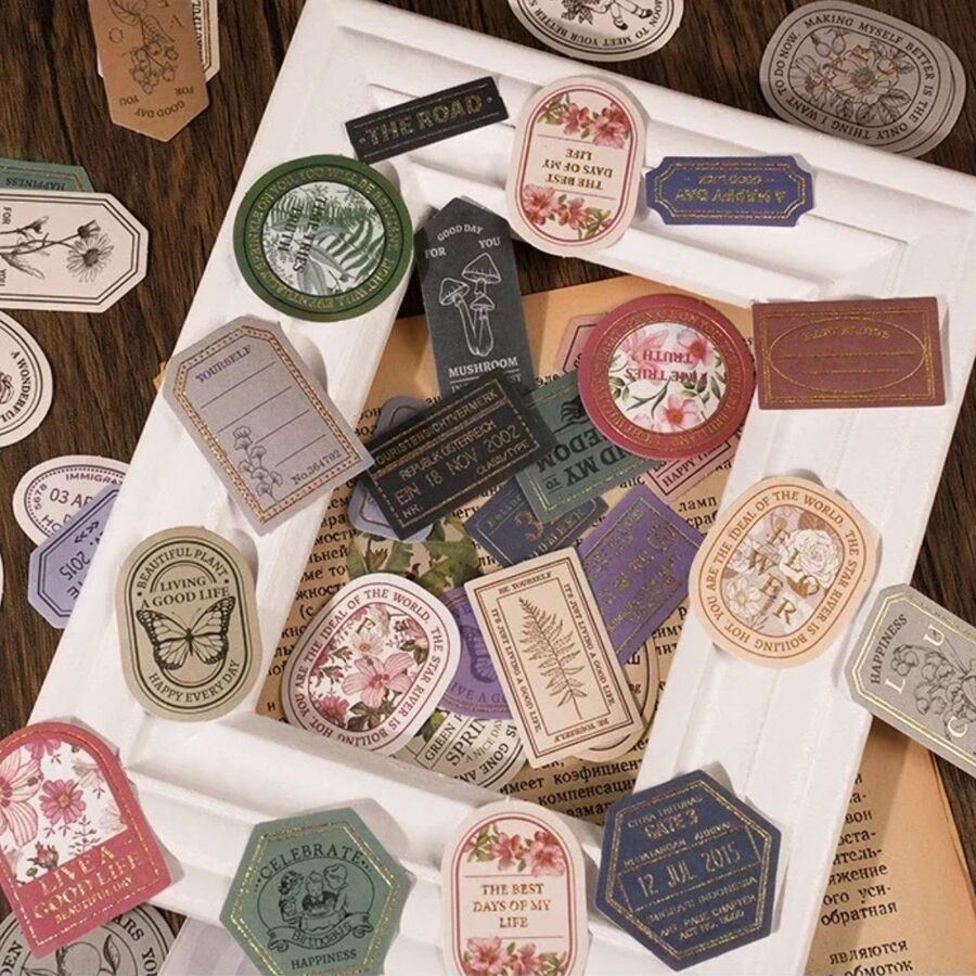 CAJA STICKER VINTAGE