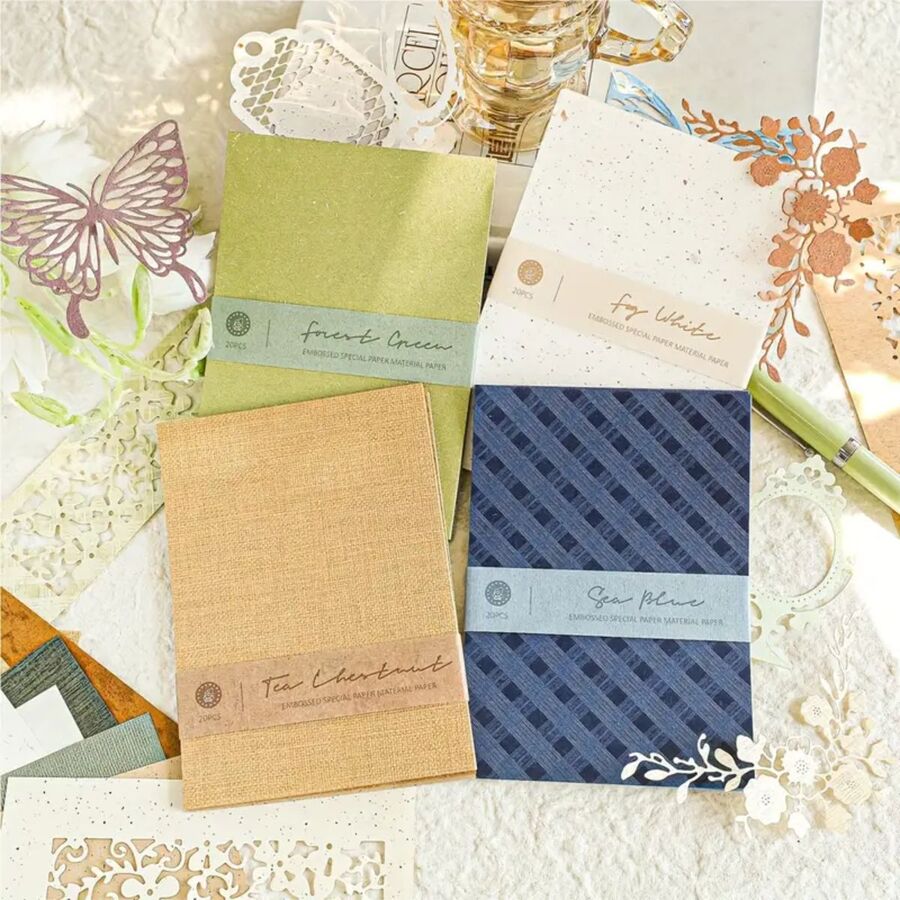 Papel con Textura Decorativa para Scrapbooking,