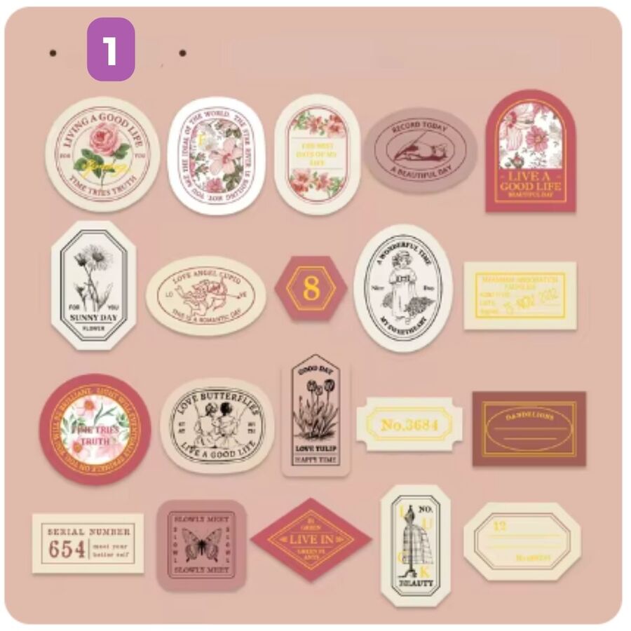 CAJA STICKER VINTAGE