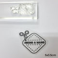 Sello De Silicona Hecho A Mano Tijera