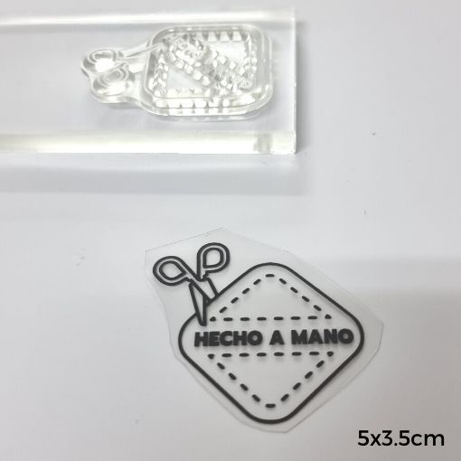 Sello De Silicona Hecho A Mano Tijera