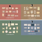 Pack stickers retro labels