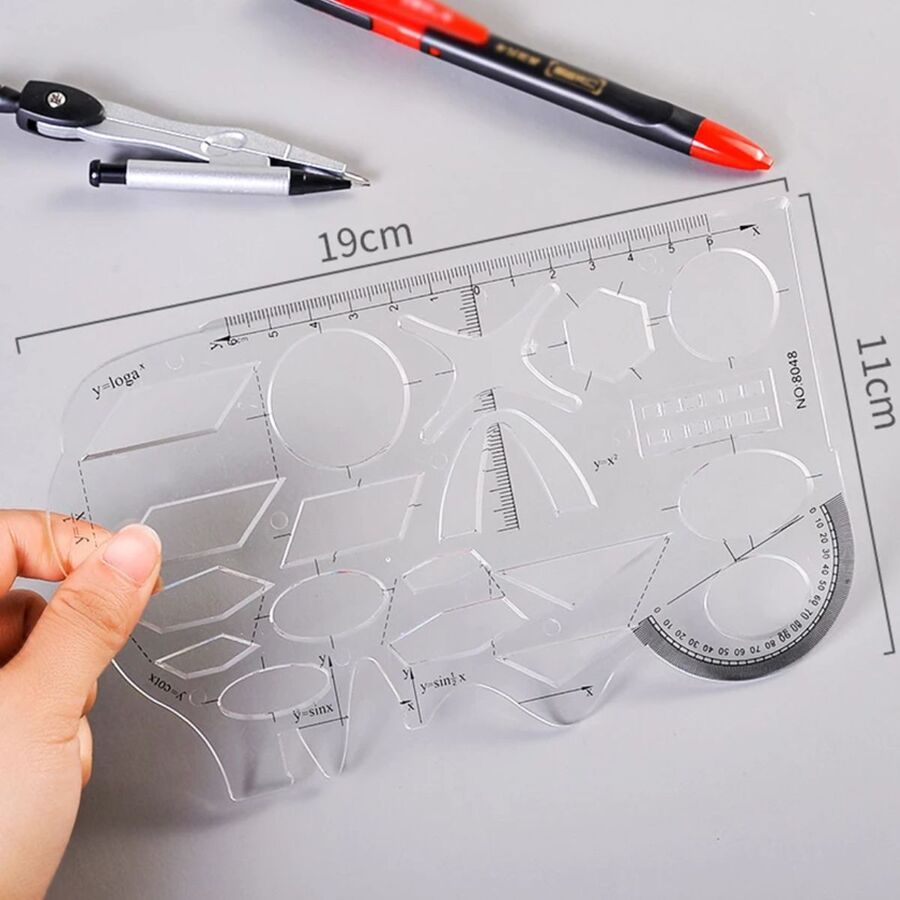 Regla geometria graficas multifuncion
