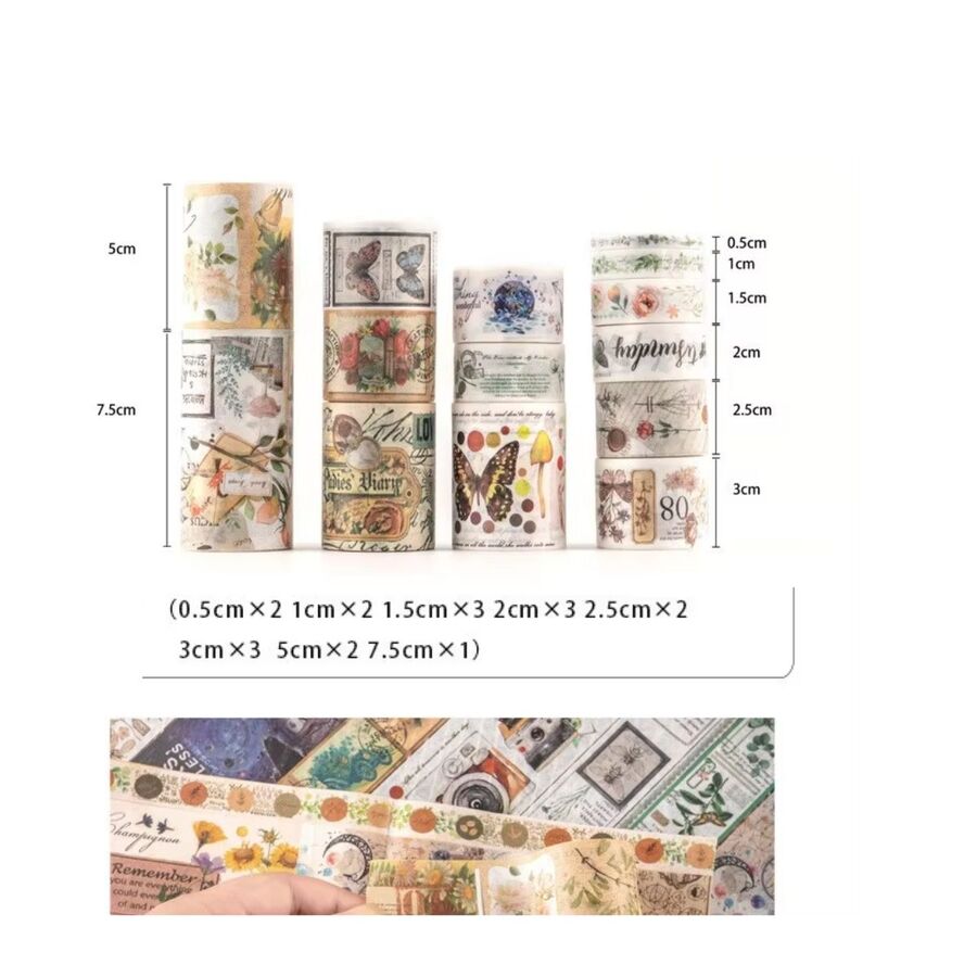 Caja grande 18 washis tape