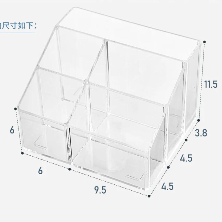 Porta lapiz transparente de acrílico escritorio