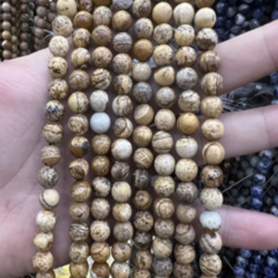 Tira Piedra Bolita 4mm - Stone