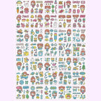 Caja 100 planchas stickers pet