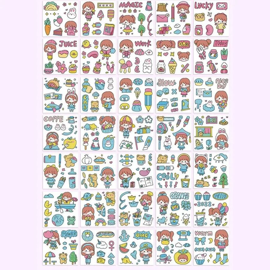 Caja 100 planchas stickers pet