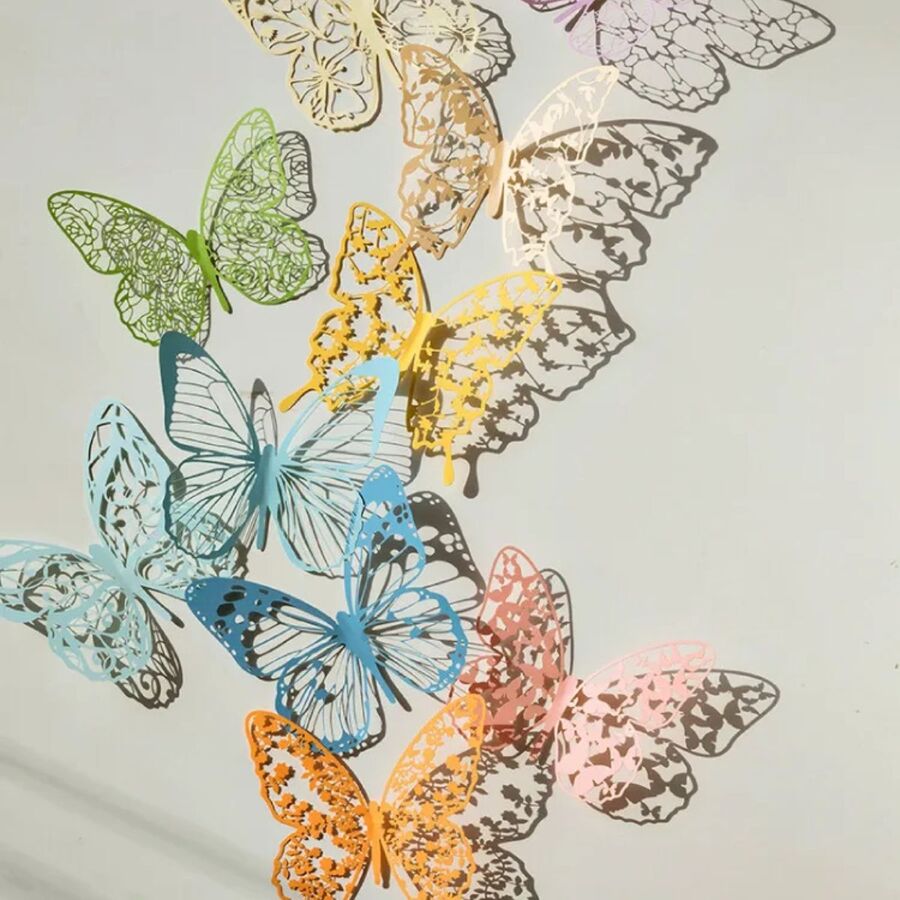 MARIPOSAS PAPEL CALADAS