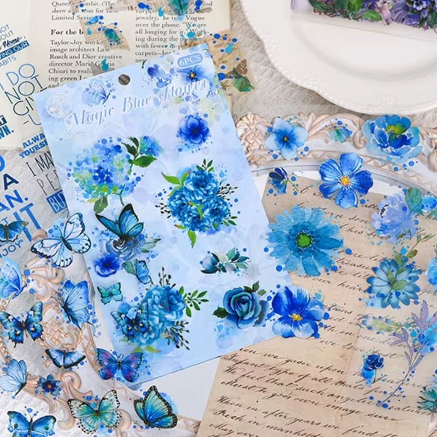 PACK PLANCHAS STICKERS PEGATINAS PET FLORALES