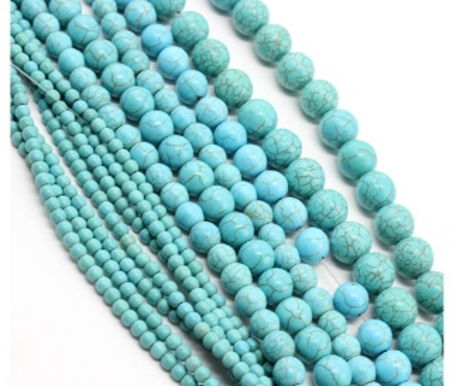 Tira piedra Simil Turquesa 6mm
