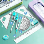 Set geometria en estuche metal