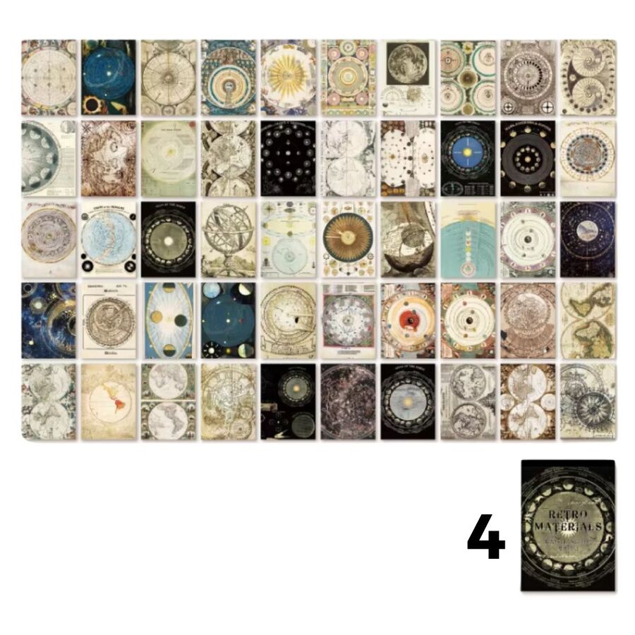 Set libro papeles retro 30778