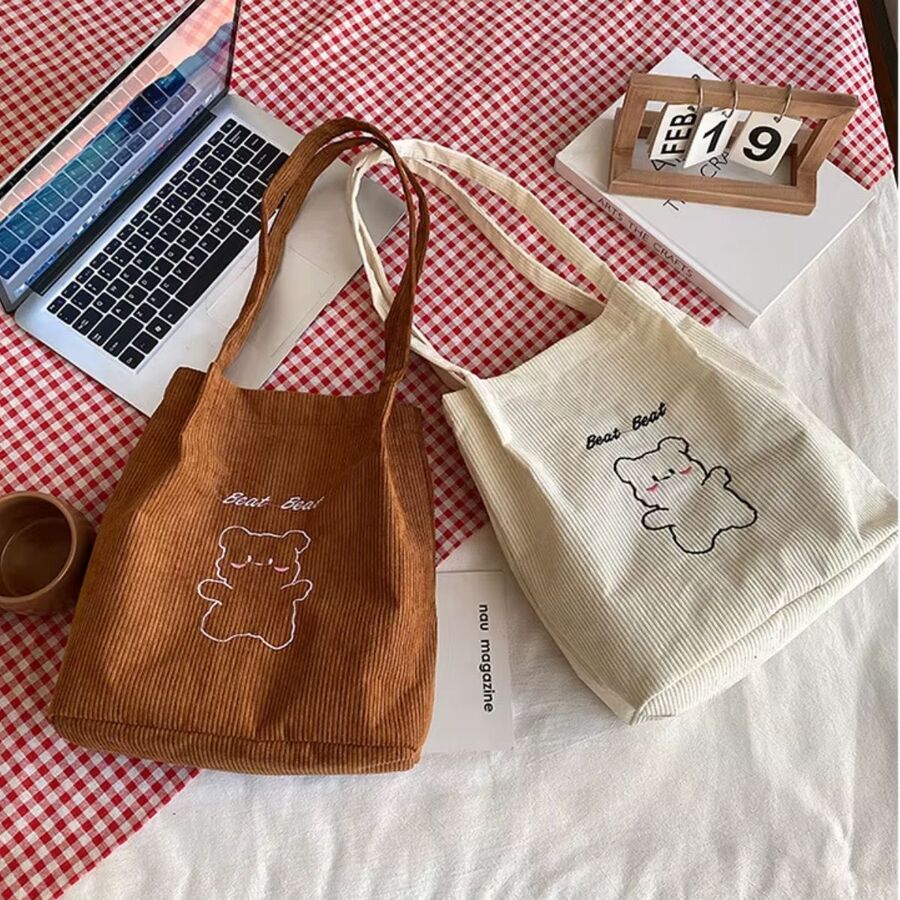 Bolso de mano de pana de moda EXCLUSIVO WEB