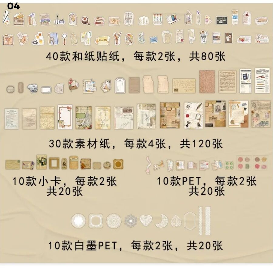 Pack stickers, papel y pet 30236