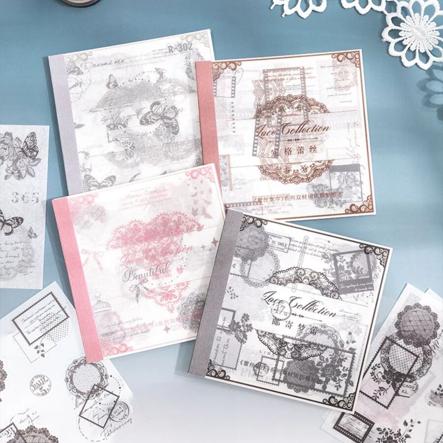 LIBRO STICKERS LACE COLECCION PET Y WASHI