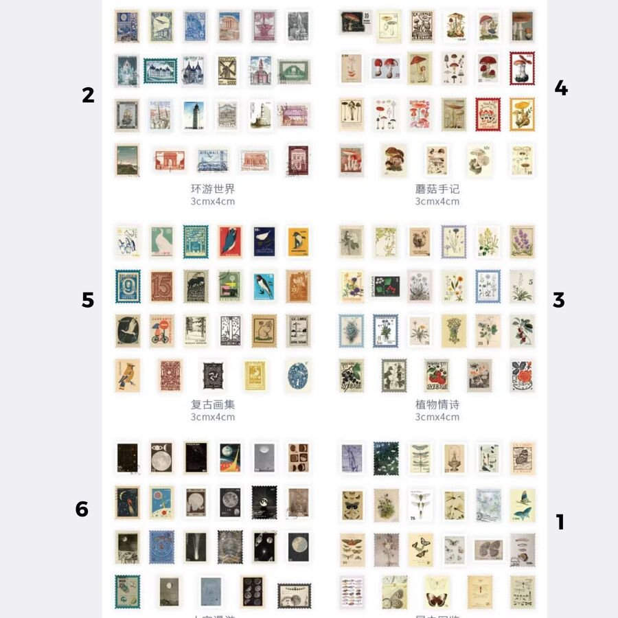 Set estampillas 30730 stickers