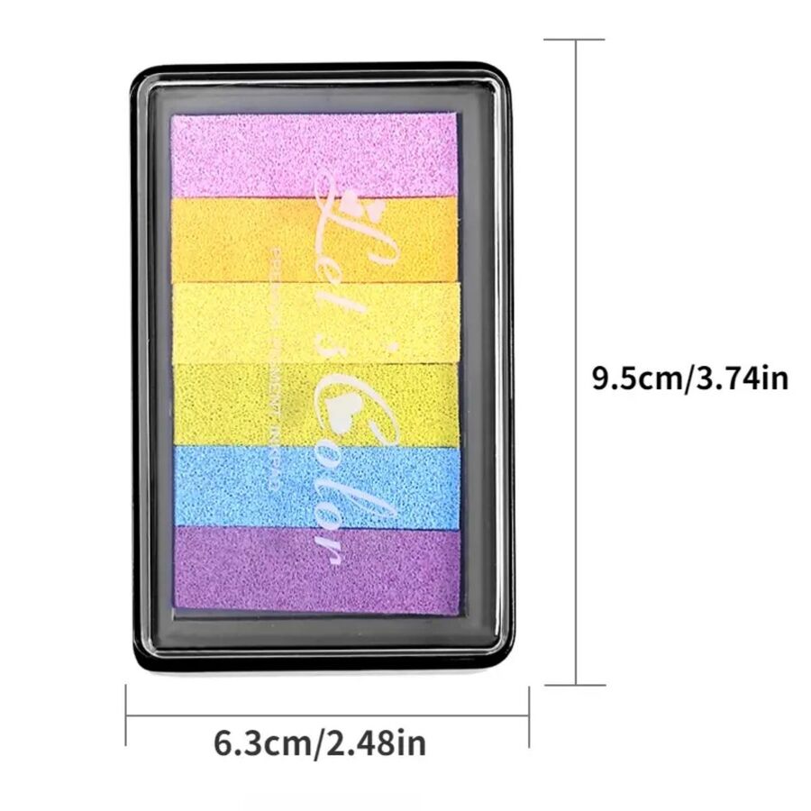 Almohadilla tinta arcoiris