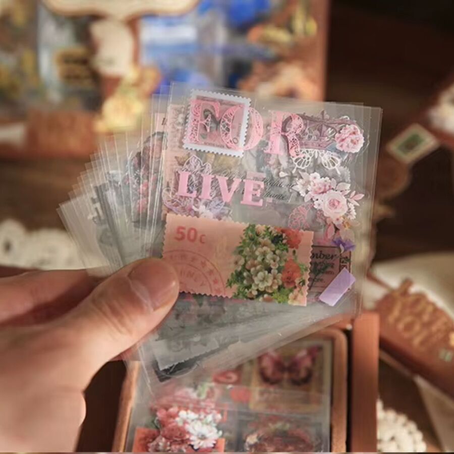 Caja stickers pet 100 hojas Romantic