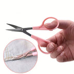 Tijera Rosada Curva para bordados