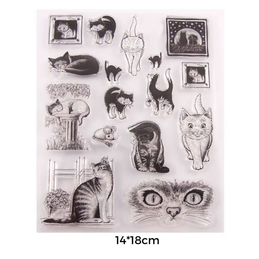 SELLO DE SILICONA GATOS