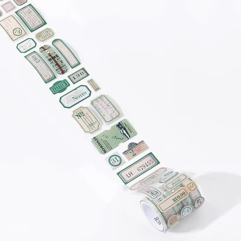 Rollo de stickers vintage (55 mm x 2 m)