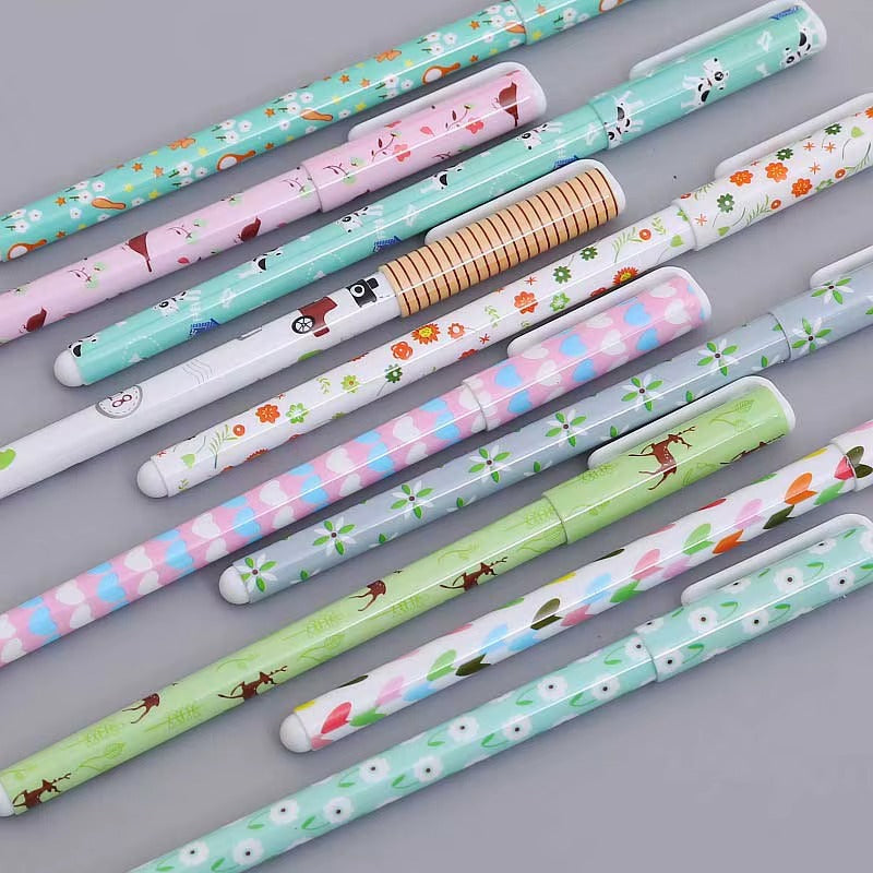 Set 10 Lapiceras En Estuche Rígido Modelo Cute Animal