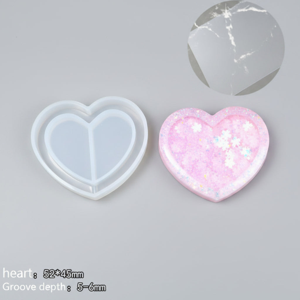 Molde silicona shaker corazon - 30023
