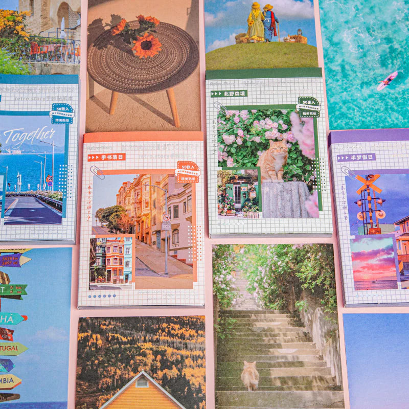 Stickers estilo revista Magazine Stickers Retro Story (50 piezas)