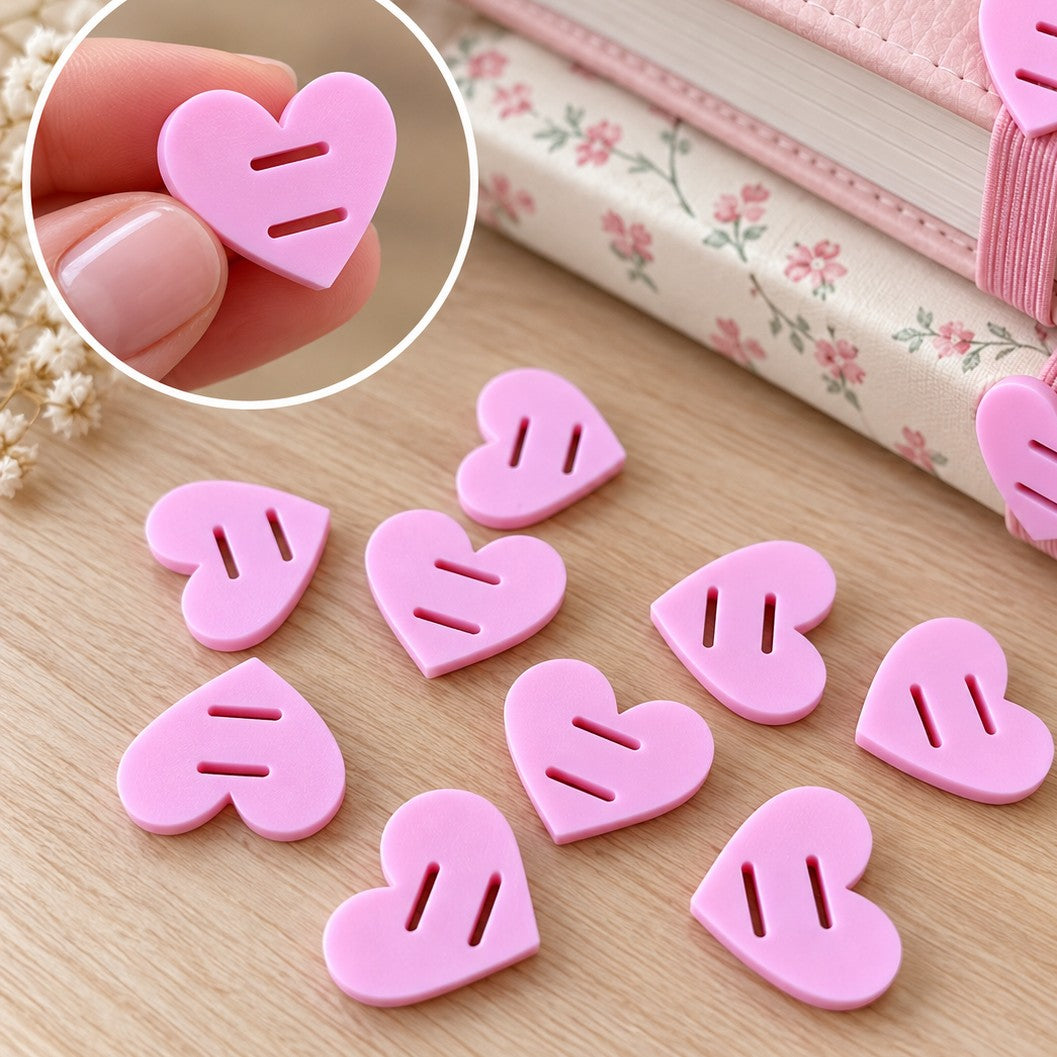 CORAZONES PASA ELASTICO PARA AGENDA