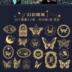 STICKERS HOLOGRAFICO PET DORADO PLATEADO