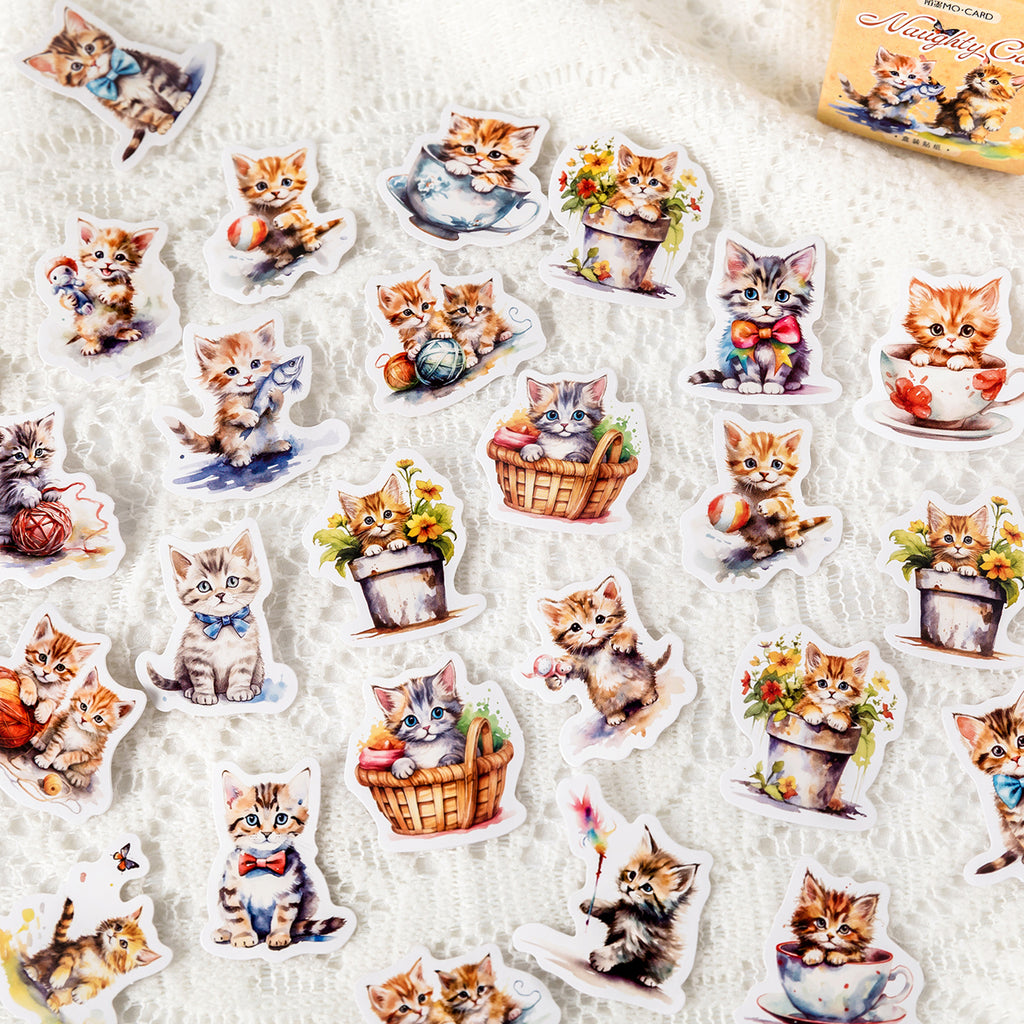 CAJA STICKER GATITOS BEBES