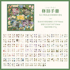 CAJA DE 100 PLANCHAS DE STICKERS VERDE VINTAGE