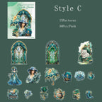 Pack de Stickers PET "Alice in The Garden"