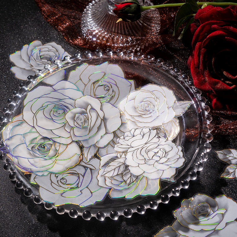 STICKERS FLORES BLANCAS COLECCION FLORESCENCE