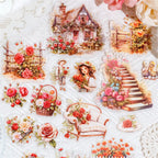 PET Stickers Retro Flowers