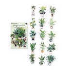 Stickers adhesivos de PET con diseño aesthetic de plantas en maceta y flores