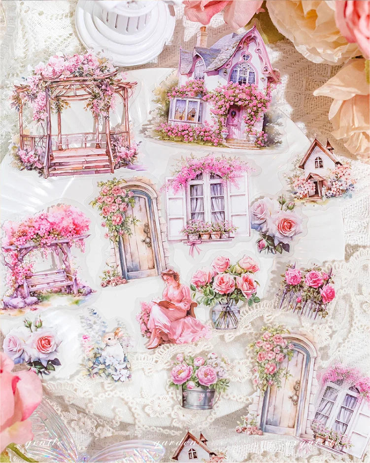 PET Stickers Retro Flowers