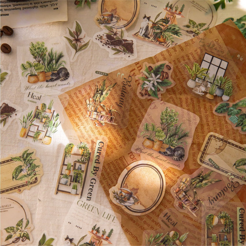 STICKERS COLECCION  COFFEE EN PET