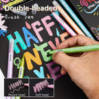Set marcadores metalicos punta brush lettering