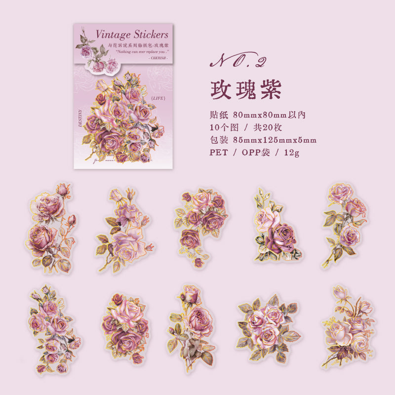 PET Plant Flowers Stickers