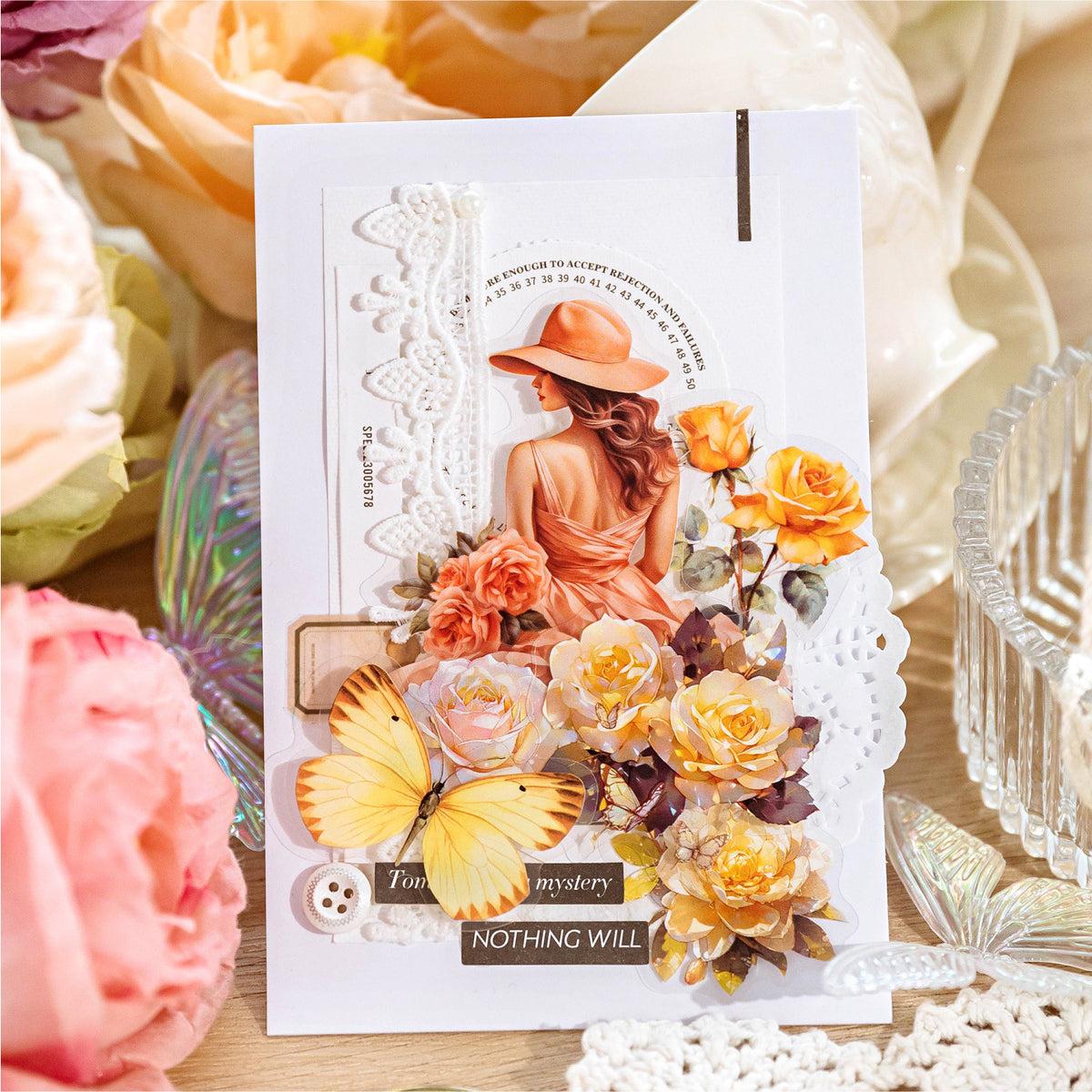 STICKERS COLECCION  Serie Chicas & Flores en PET