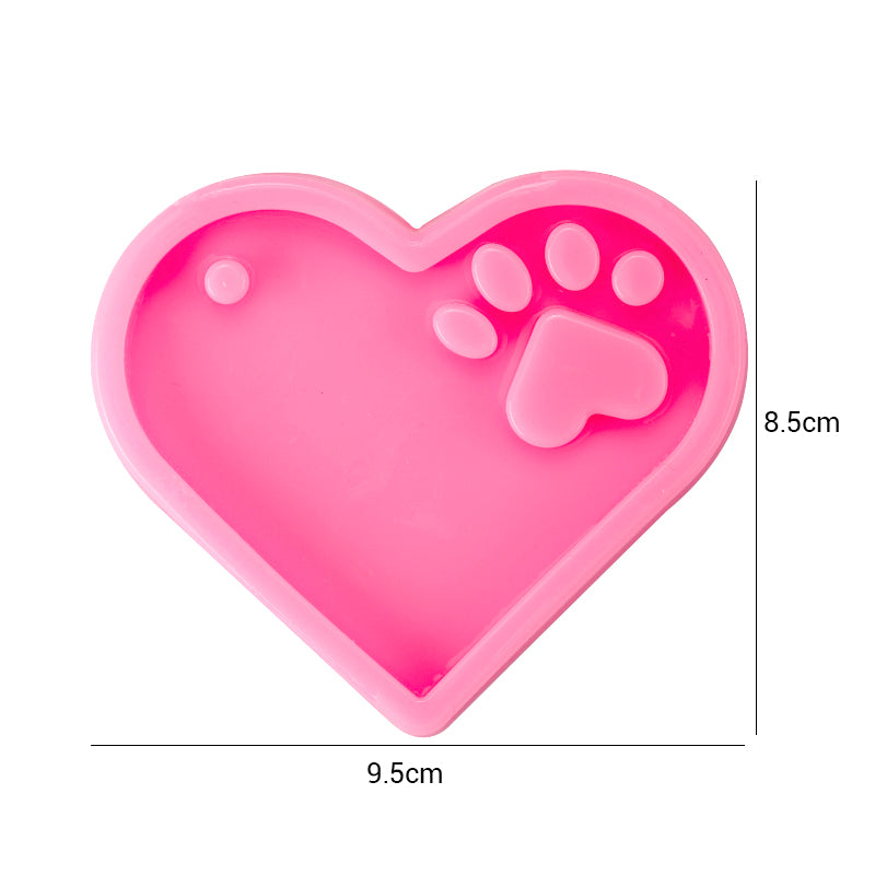 Molde silicona corazon huellita - 29990