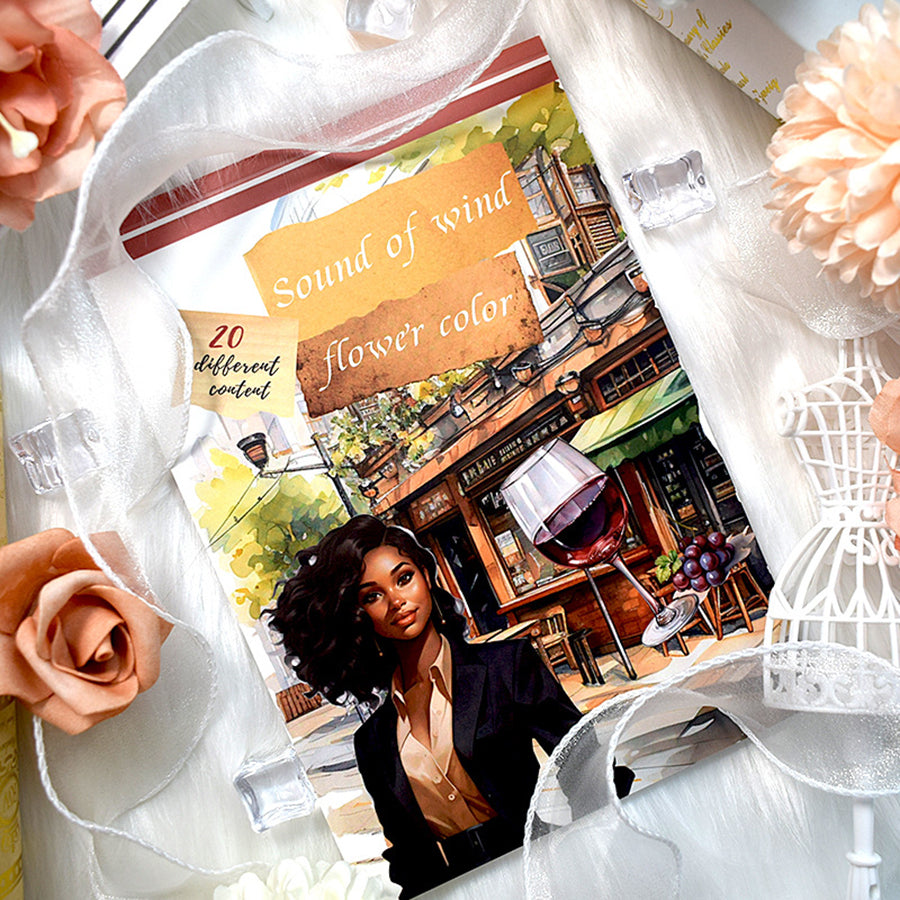 LIBRO DE STICKER SOUND OF WIND FLOWER COLOR