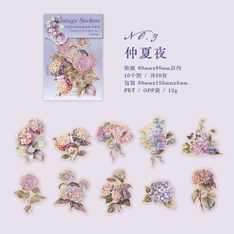 PET Plant Flowers Stickers