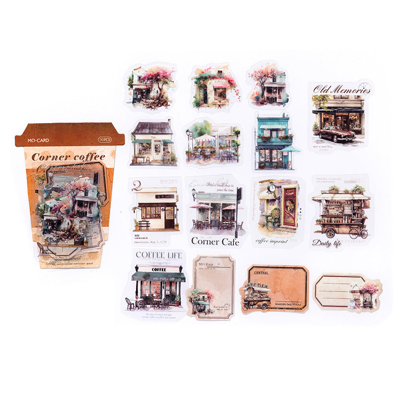 STICKERS COLECCION  COFFEE EN PET