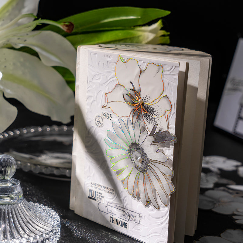 STICKERS FLORES BLANCAS COLECCION FLORESCENCE