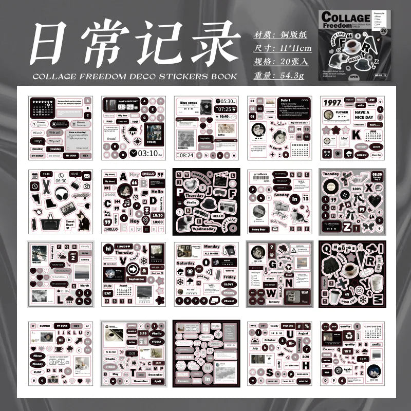 LIBRO STICKERS COLECCION COLLAGE FREEDOM