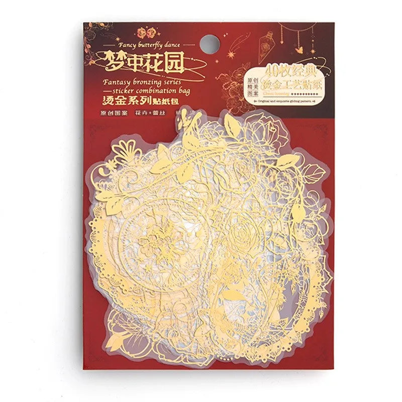 STICKERS HOLOGRAFICO PET DORADO PLATEADO
