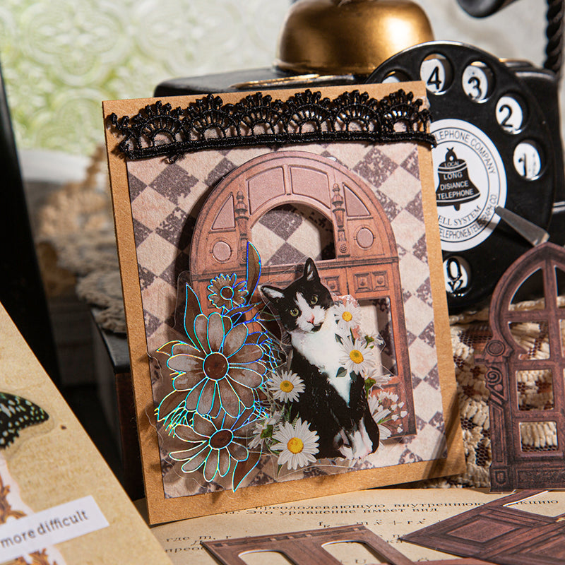 CONJUNTO DE PUERTAS EN CARTULINA, CON CALADOS